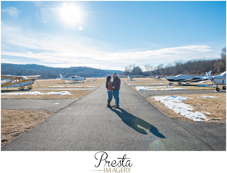 Presta Imagery Danbury Airport Engagement Photographer